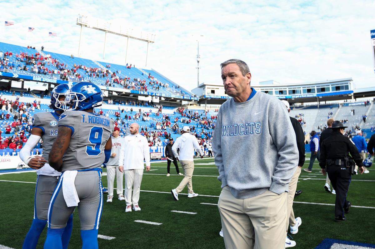Kentucky athletics director Mitch Barnhart is pleased with the work Mark Stoops and his staff have done to rebuild the UK football roster this winter.