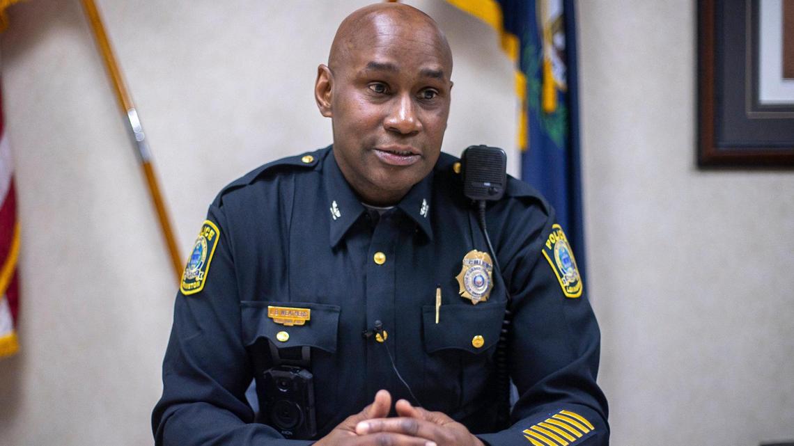 Lexington Police Chief Lawrence Weathers is photographed at the department’s headquarters in downtown Lexington, Ky., on Monday, Dec. 11, 2023.
