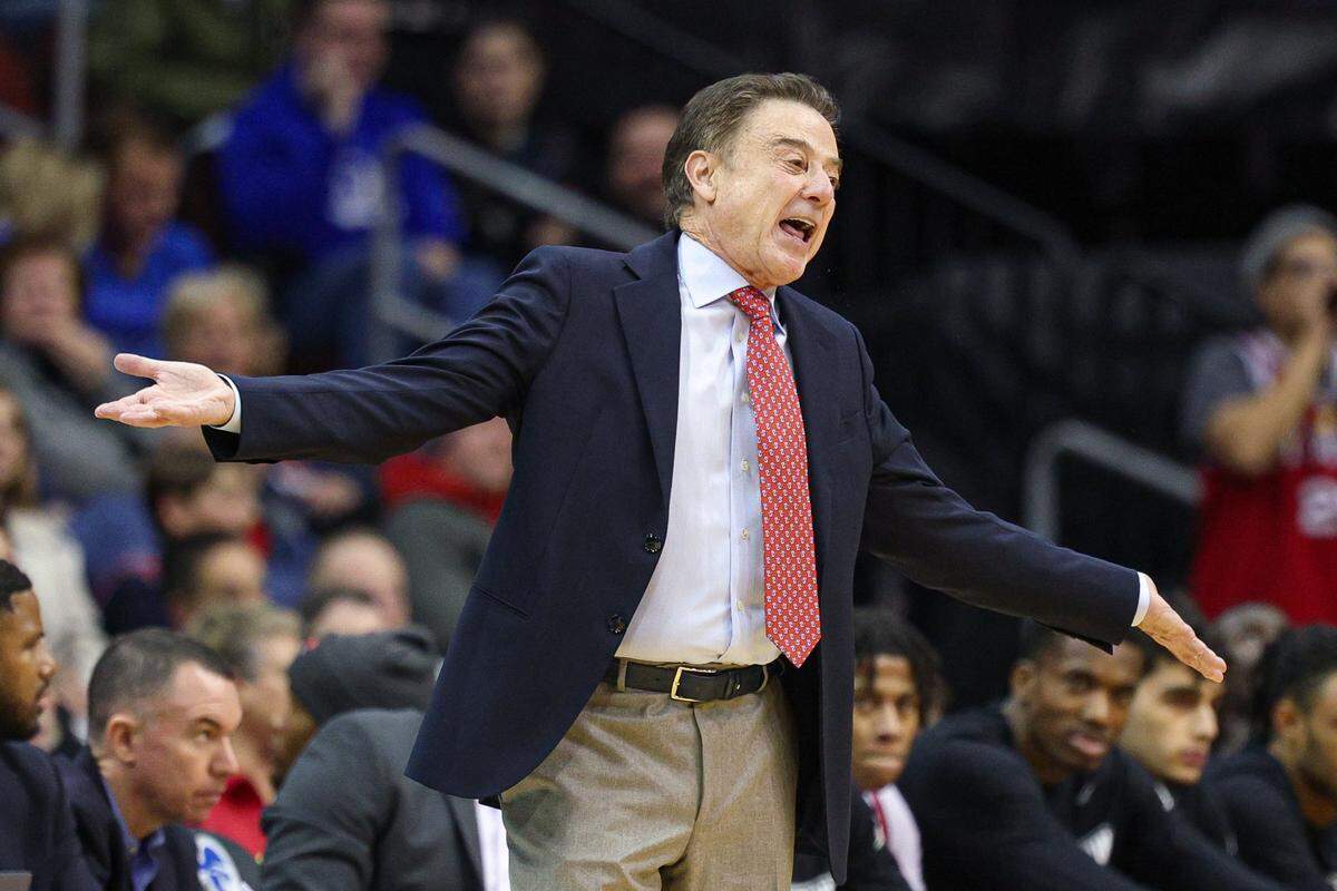 St. John’s head coach Rick Pitino reacts during the first half against Seton Hall on Jan. 18. The Red Storm are ranked 20th in this week’s AP Top 25.