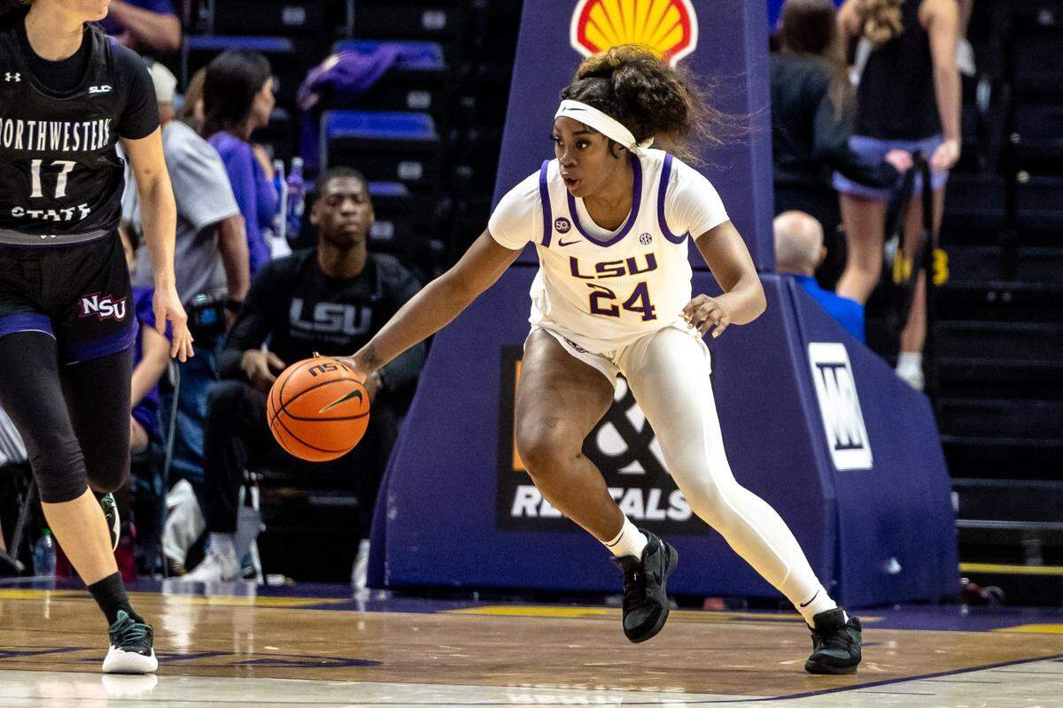 Aneesah Morrow (24) has helped guide LSU to a 15-0 start this season.