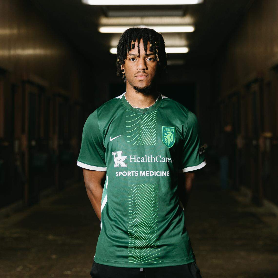 Lexington Sporting Club’s 2023 home jersey will feature both shades of green that are featured in the club crest. LSC is in its inaugural season as a professional soccer franchise.