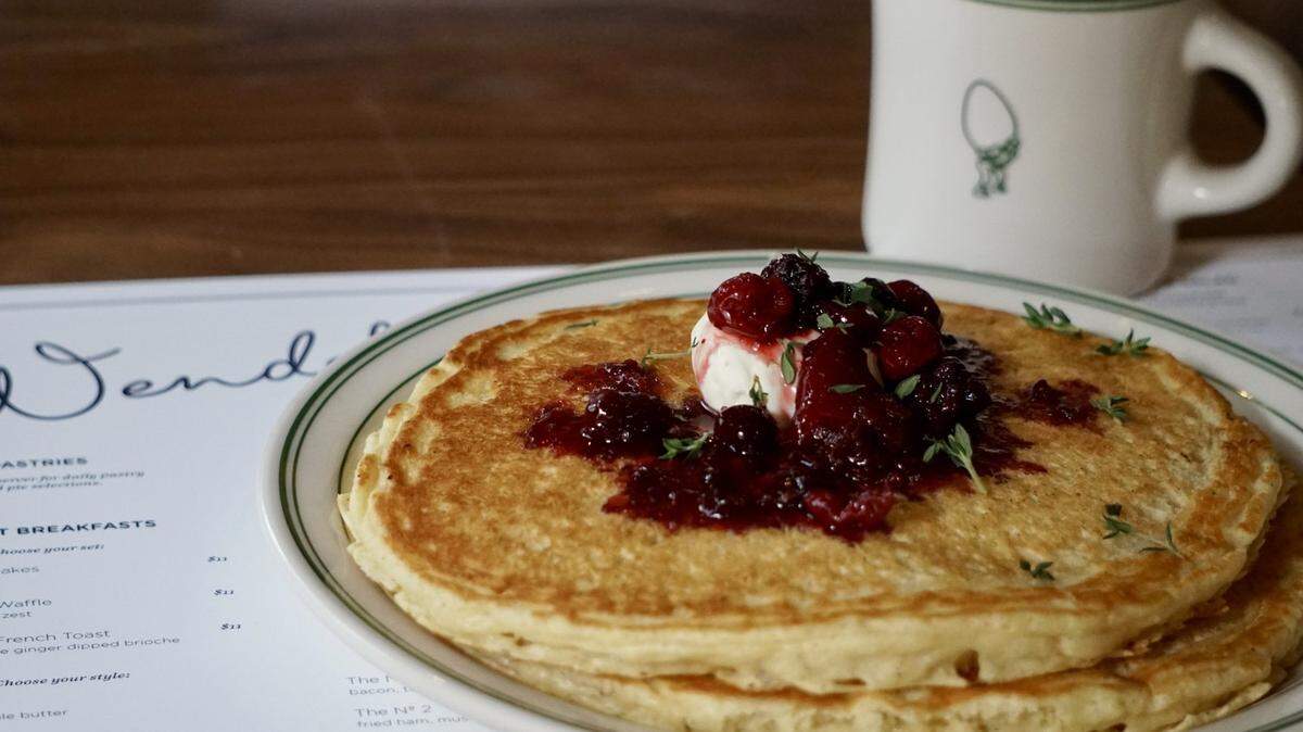 Wendell's, the new diner in Denver named after Kentucky writer Wendell Berry, serves pancakes and pastries among other items in its breakfast and lunch menu.