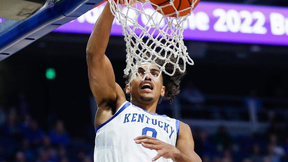 Short-handed Kentucky shows offensive spark in final exhibition. The season starts Monday.