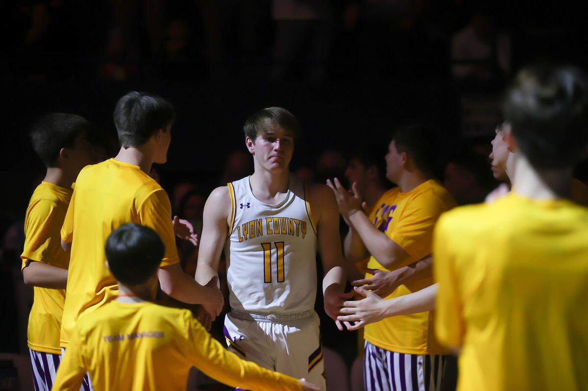 Travis Perry (11) has led Lyon County High School to the Sweet 16 state tournament twice and will have one more opportunity to get there in 2023-24. Perry committed to UK on Sunday afternoon.