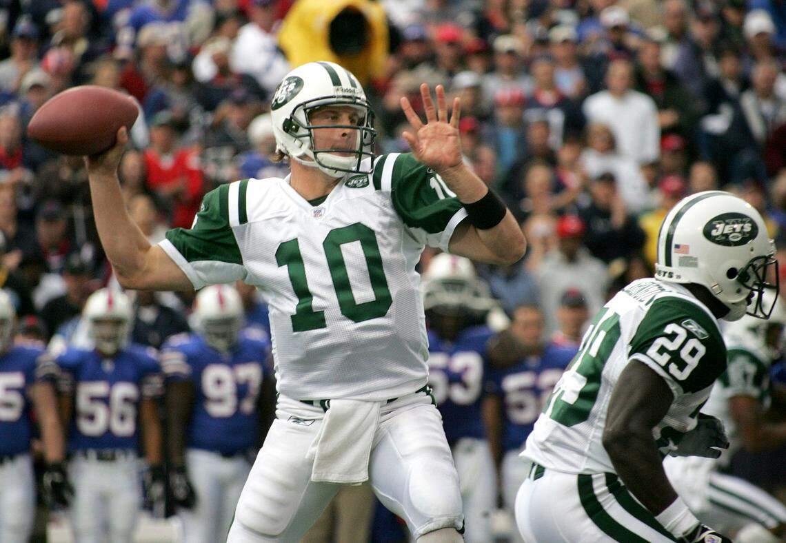 Chad Pennington played eight years for the New York Jets and three seasons for the Miami Dolphins.