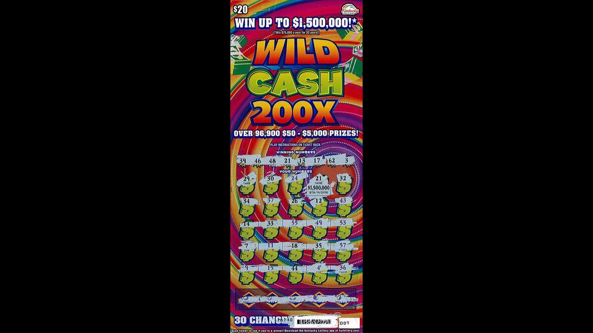 An anonymous man from London, Ky., won $1.5 million playing the Kentucky Lottery with this ticket.