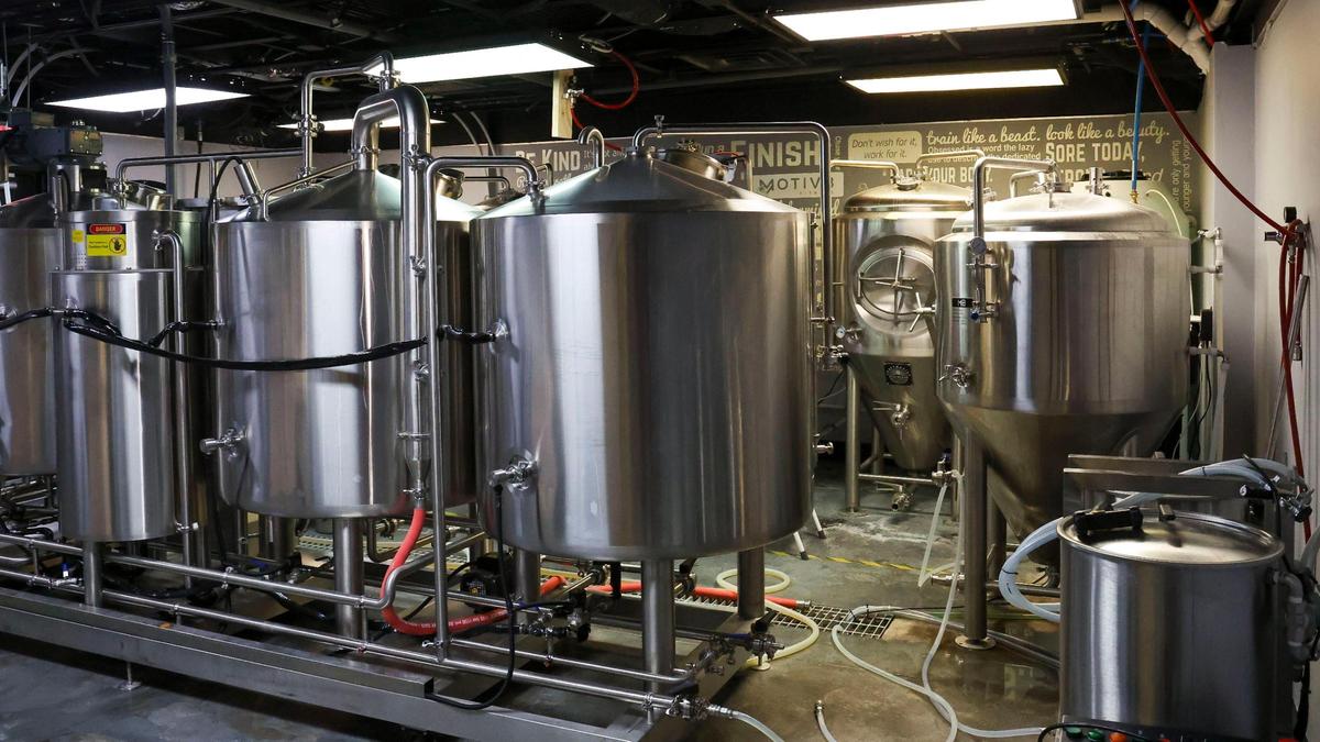 Beer is brewed on-site at Black-Type Brewing, a new Lexington brewery located near the UK campus on Virginia Avenue.