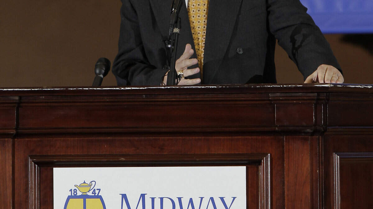 Midway College President William B. Drake, Jr, announced that Midway College would bring Midway Pharmacy School to  Paintsville Ky starting in the Fall of 2011 and bring approimately 100 jobs to the area, on Monday January 11, 2010 in Paintsville, Ky. Photo by Mark Cornelison | Staff