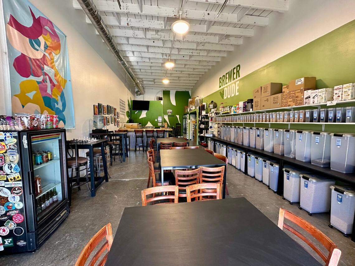 Brewer Dude, a microbrewery and homebrewing supply shop, is now tucked behind The White Dress just off National Avenue.