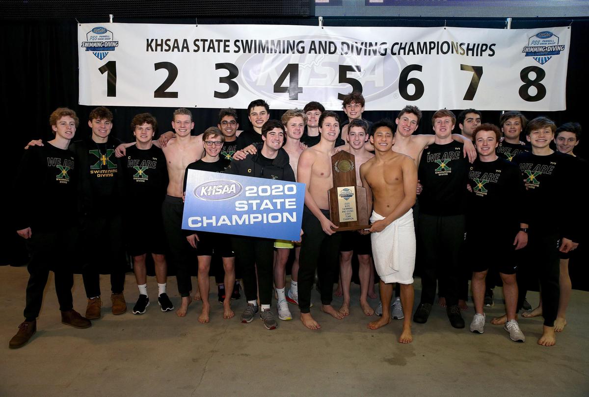 St. Xavier won the team title Saturday during the KHSAA Boys’ State Swimming and Diving Championships at the University of Kentucky.