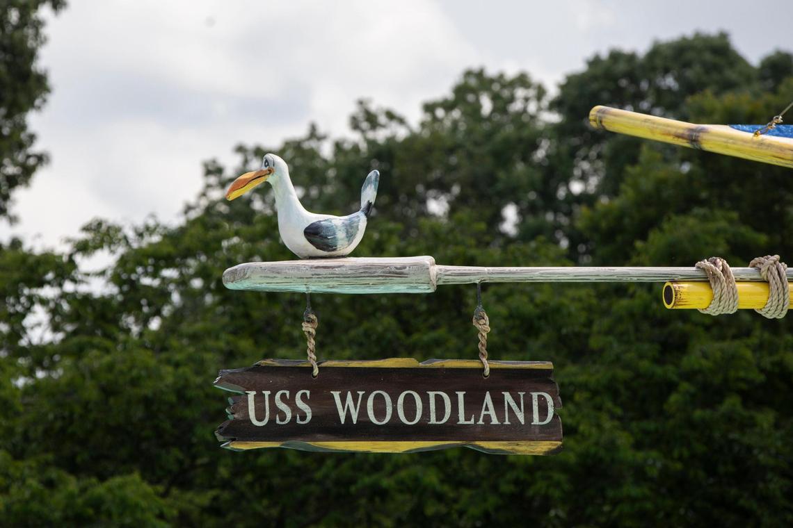 Children play on and near the newest pool feature at the Woodland Aquatic Center: Paradise Lagoon, a shipwreck-themed feature at Woodland Aquatic Center at Woodland Park in Lexington, Ky., Friday, May 26, 2023.