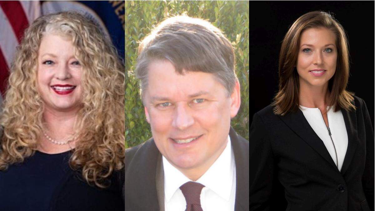 Three candidates are running for commonwealth attorney including Sharon Muse Johnson (left), Keith Eardley (center), and Kelli Kearney (right).