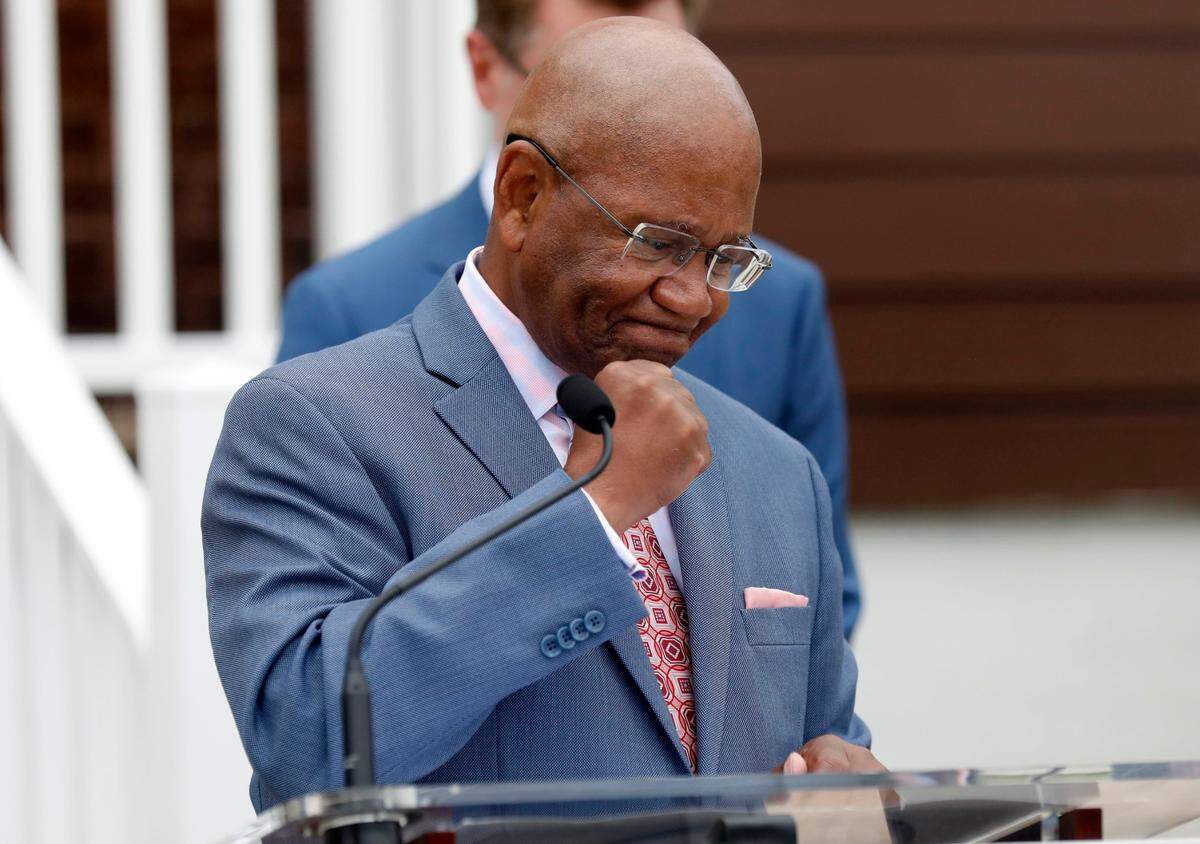 P.G. Peeples, president of the Urban League of Lexington-Fayette County, held back tears while discussing the 50 years of the Urban League of Lexington-Fayette County May 17, 2018.