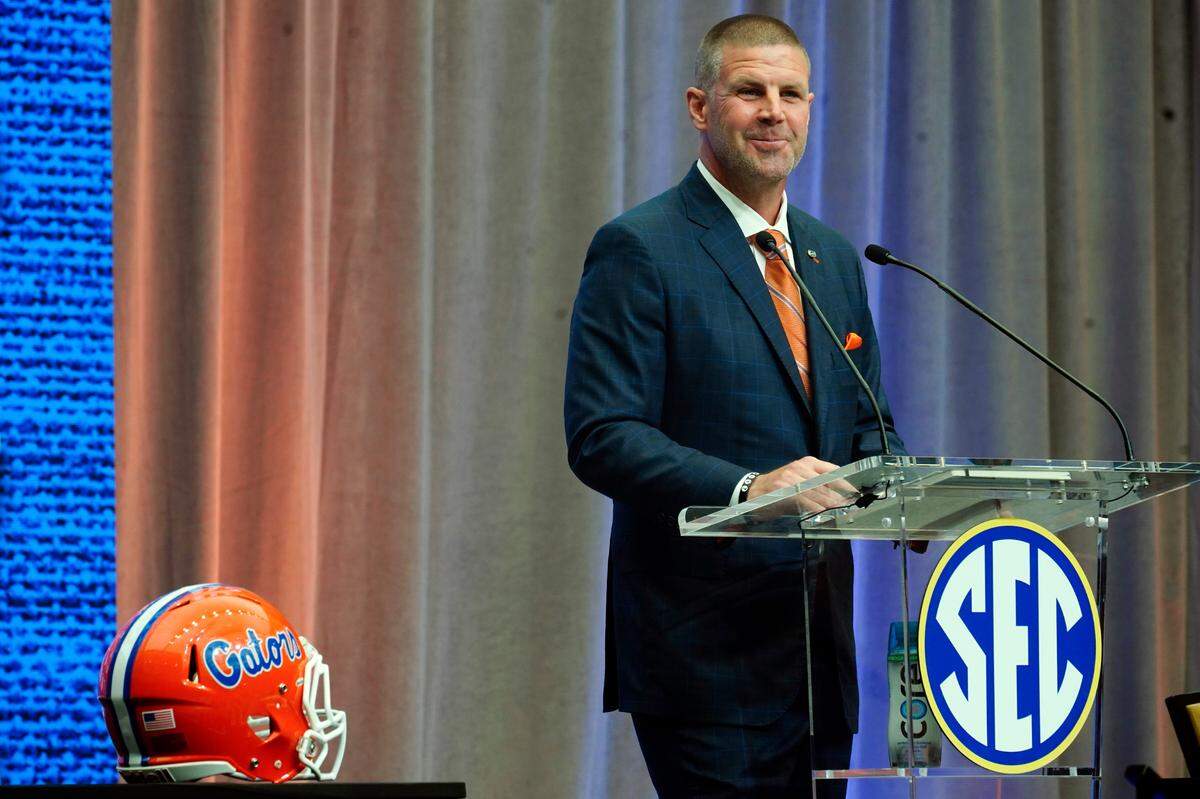 New Florida football coach Billy Napier went 40-12 in four seasons (2018 through 2021) as head man at Louisiana.