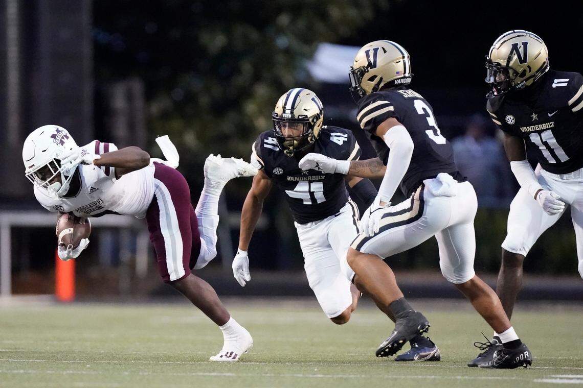 Vanderbilt safety Dashaun Jerkins (3) has three pass interceptions in 2021.