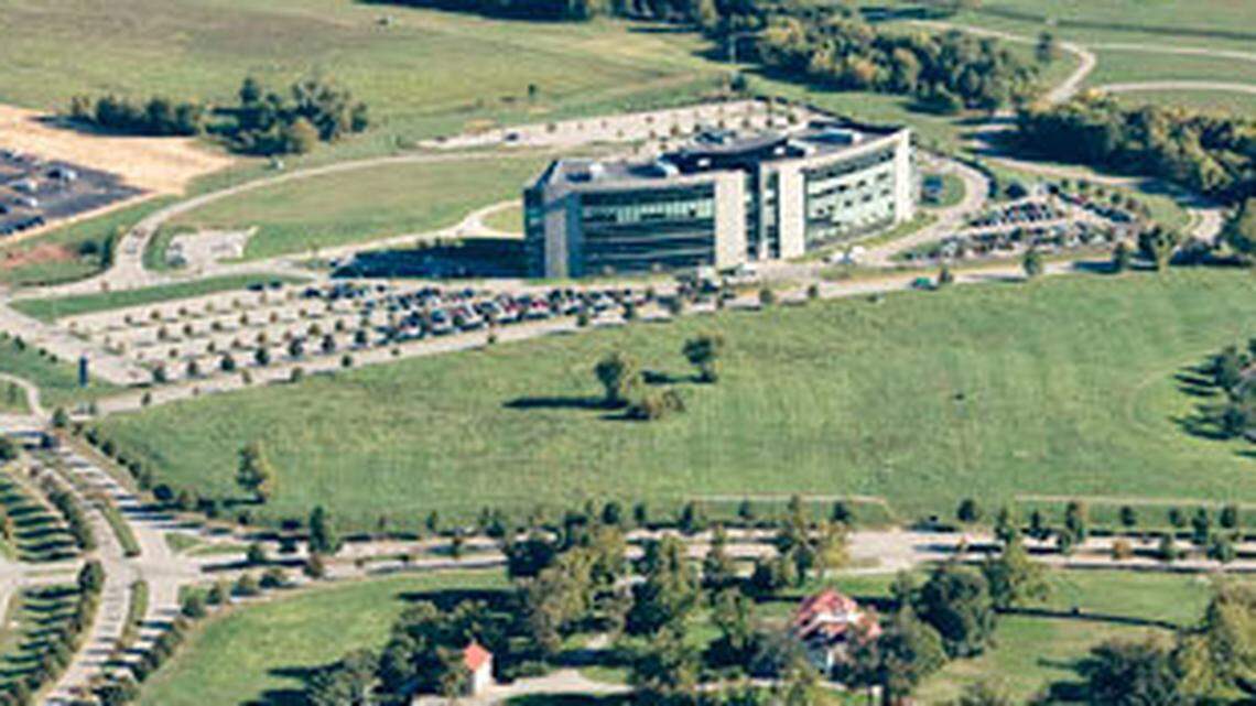 An aerial view of Coldstream Research Campus off Newtown Pike. 