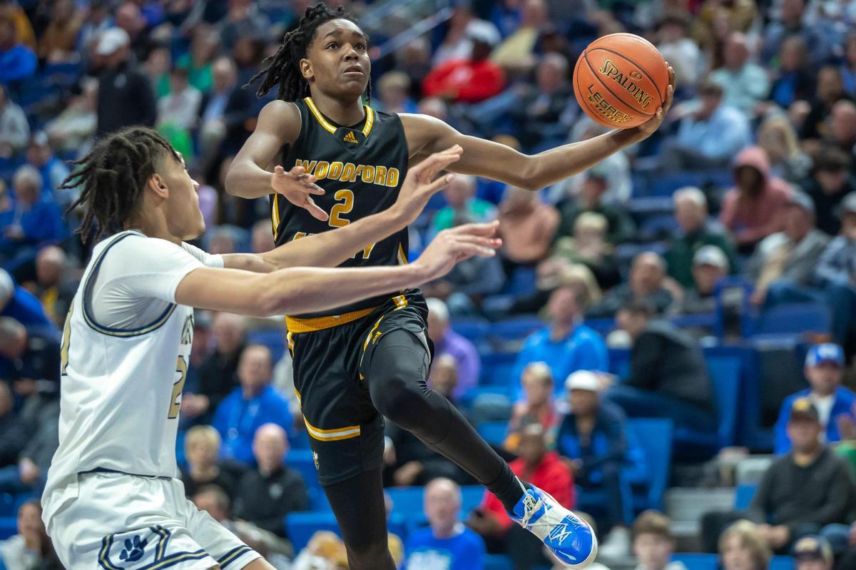 Jasper Johnson (2) scored 16 points and contributed four rebounds and four steals to Friday’s Woodford County win.