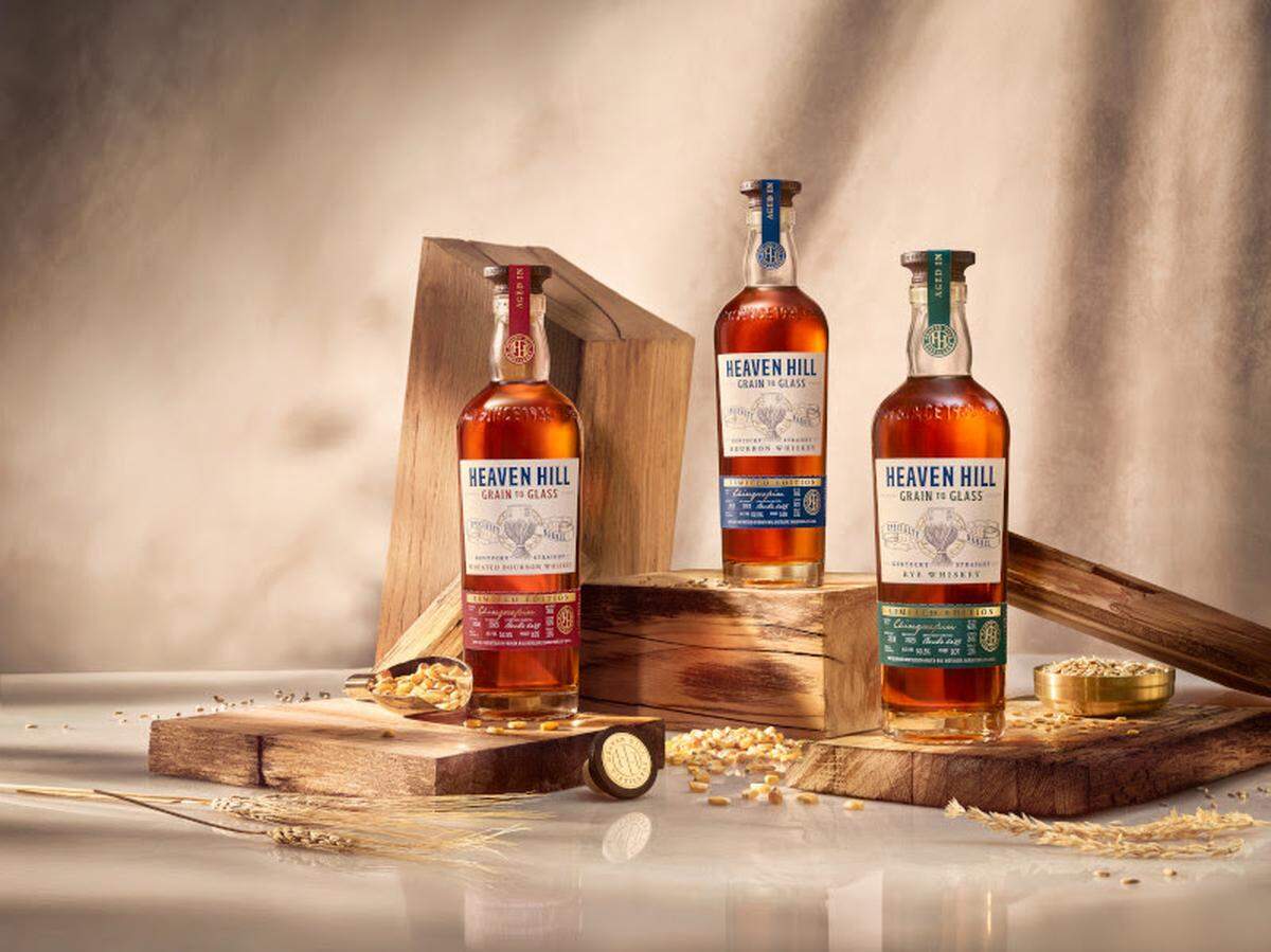 Heaven Hill is releasing three new whiskeys in its award-winning Grain to Glass line, all specially aged in Chinquapin Oak barrels: Kentucky Straight Wheated Bourbon, Kentucky Straight Bourbon and Kentucky Straight Rye will be available in November with a suggested retail price of $129.99 for a 700mL bottle.