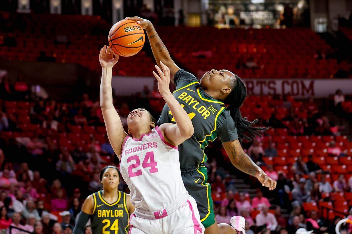Former Kentucky star Dre’Una Edwards, right, now plays for Baylor, which earned a 5 seed in the NCAA Tournament.