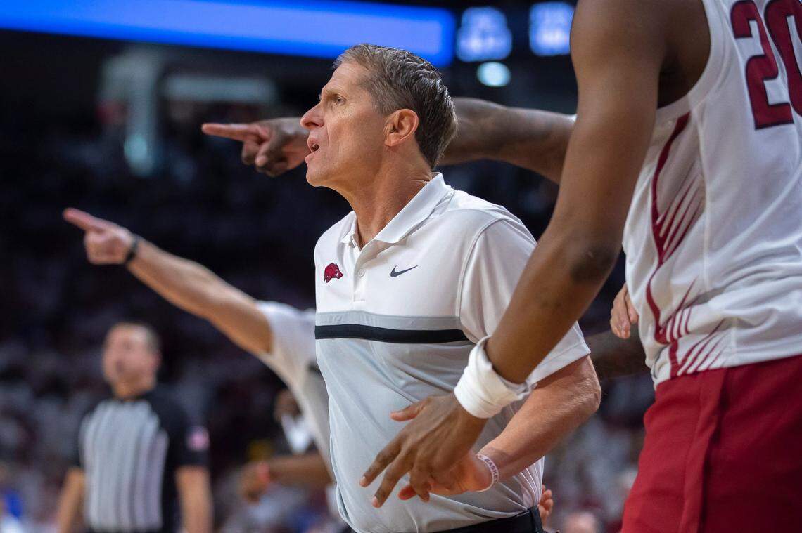 Arkansas head coach Eric Musselman said Kentucky’s physicality setting screens gave his team problems.