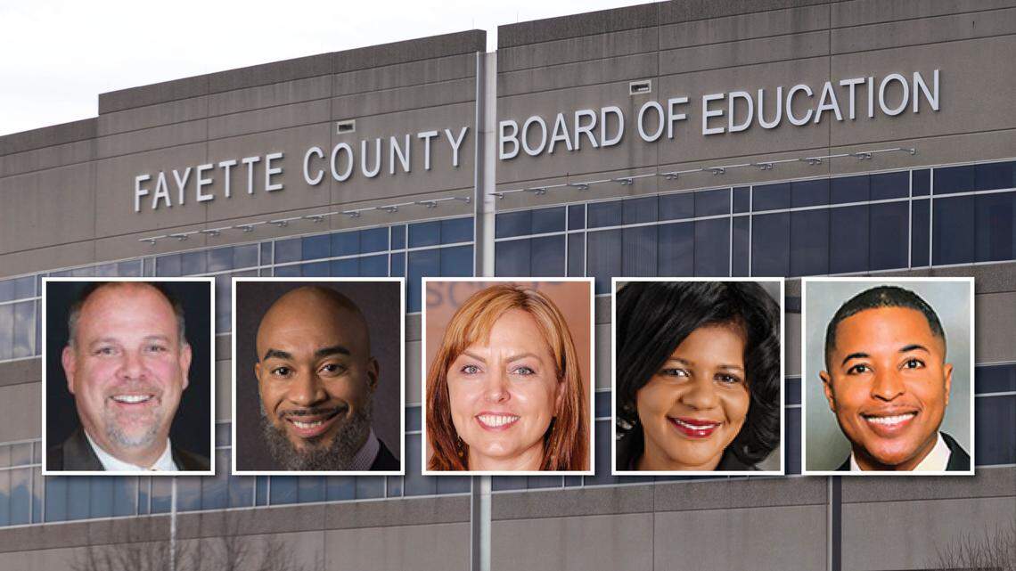From left, Christopher Bernier, Melvin Brown, Angela Dominguez, Tawana Grover and are the finalists named in Fayette schools superintendent search.