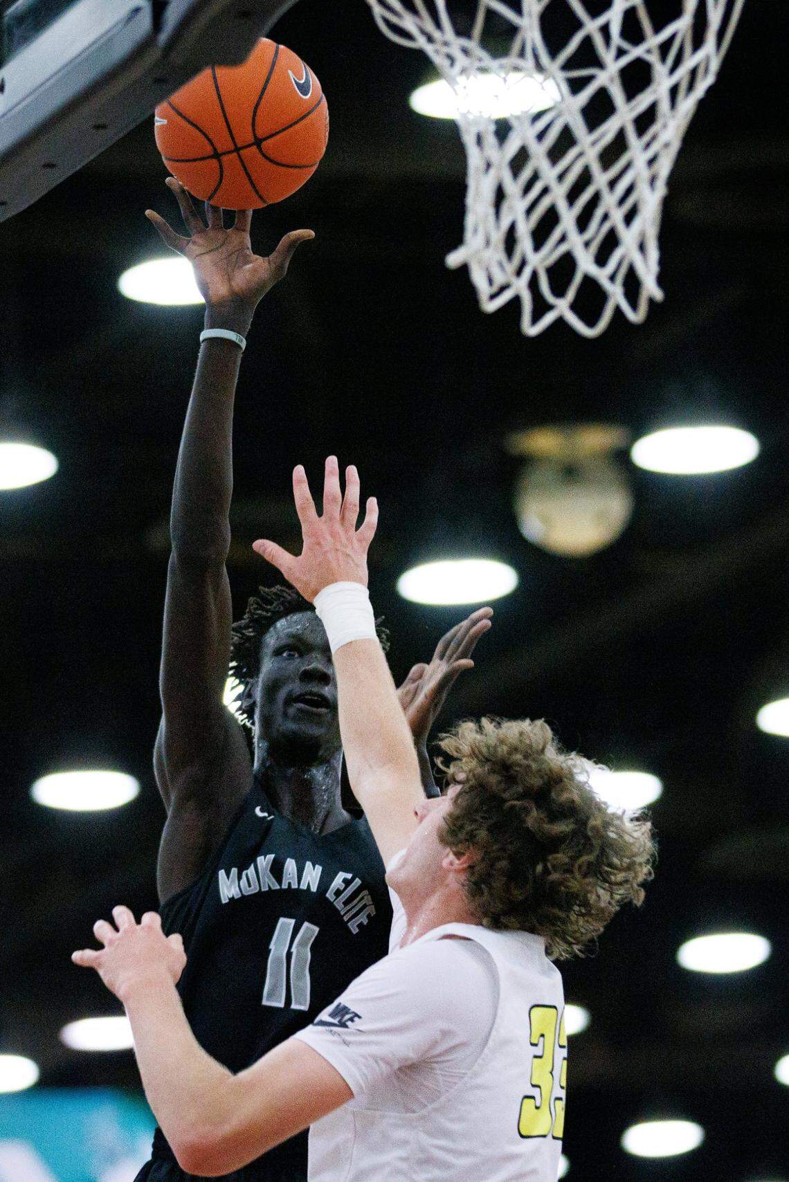 During the five-game May EYBL session in Louisville, John Bol (11) averaged 6.4 points and 6 rebounds per game, while shooting better than 68% from the field.
