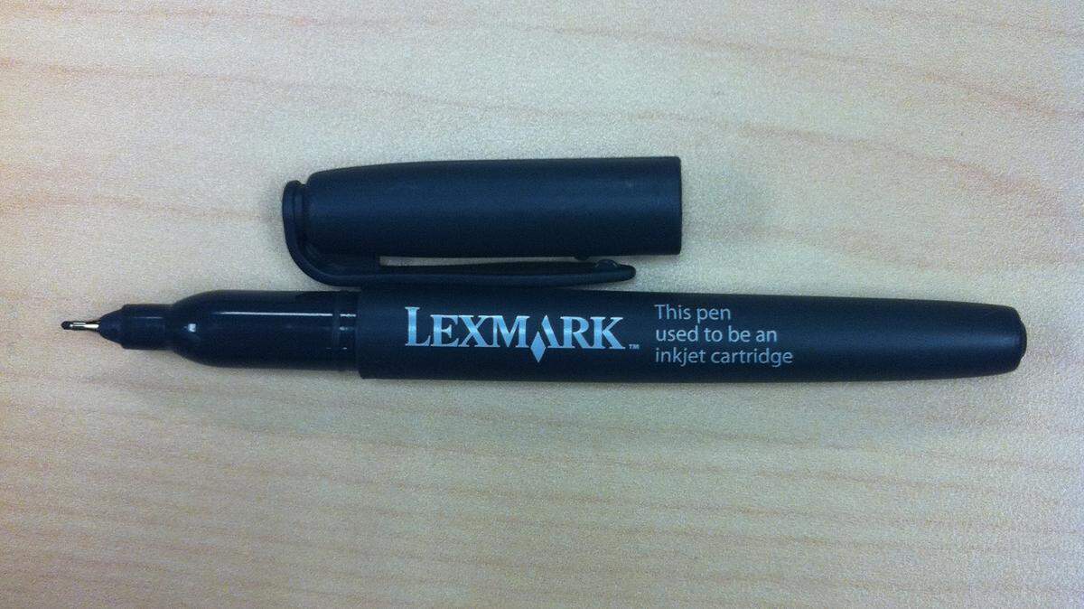The newest version of Lexmark International's recycled pen contains 94 percent recycled products.  