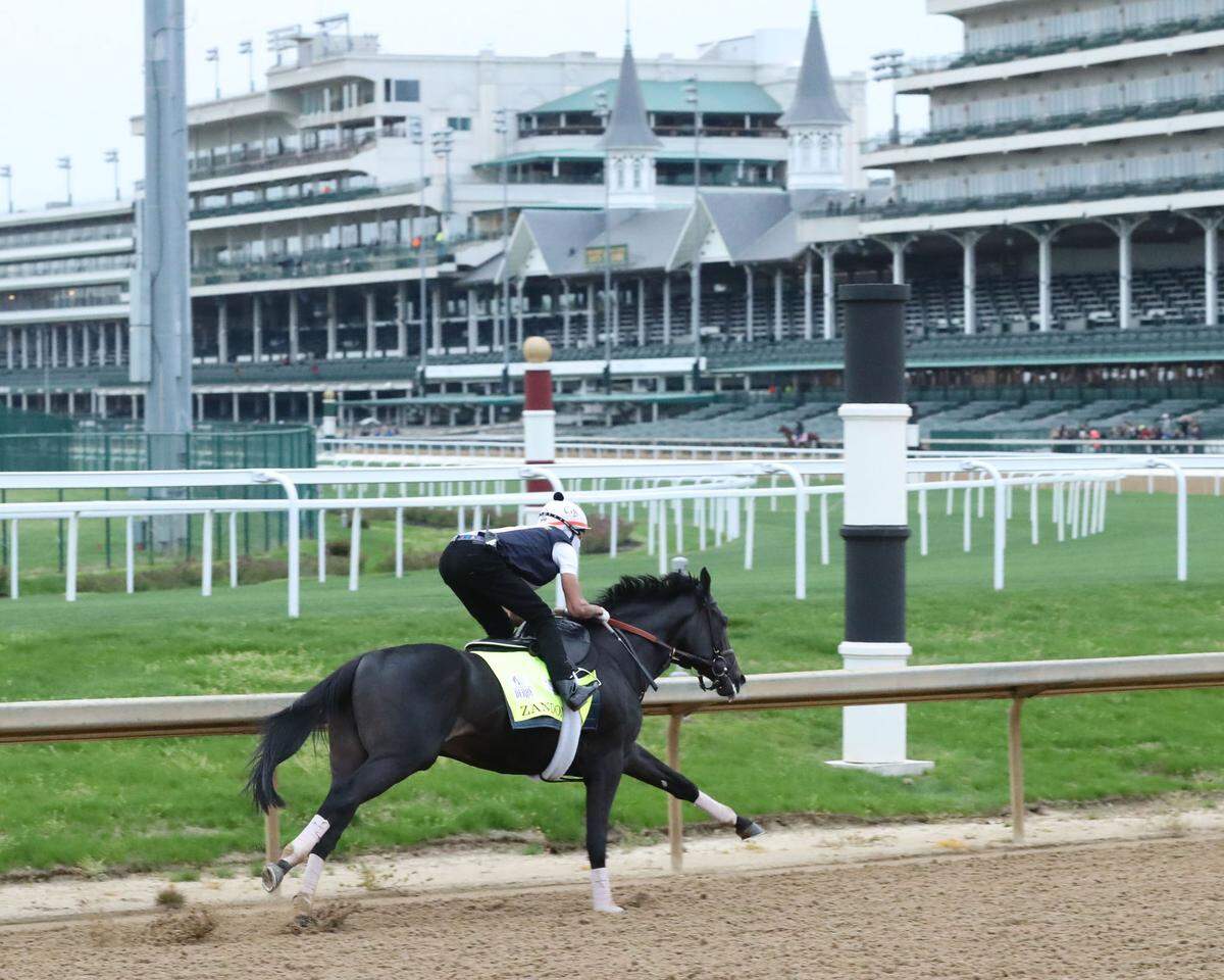 Zandon, winner of this year’s Toyota Blue Grass Stakes at Keeneland, is the 3-1 morning-line favorite for Saturday’s 148th Kentucky Derby.