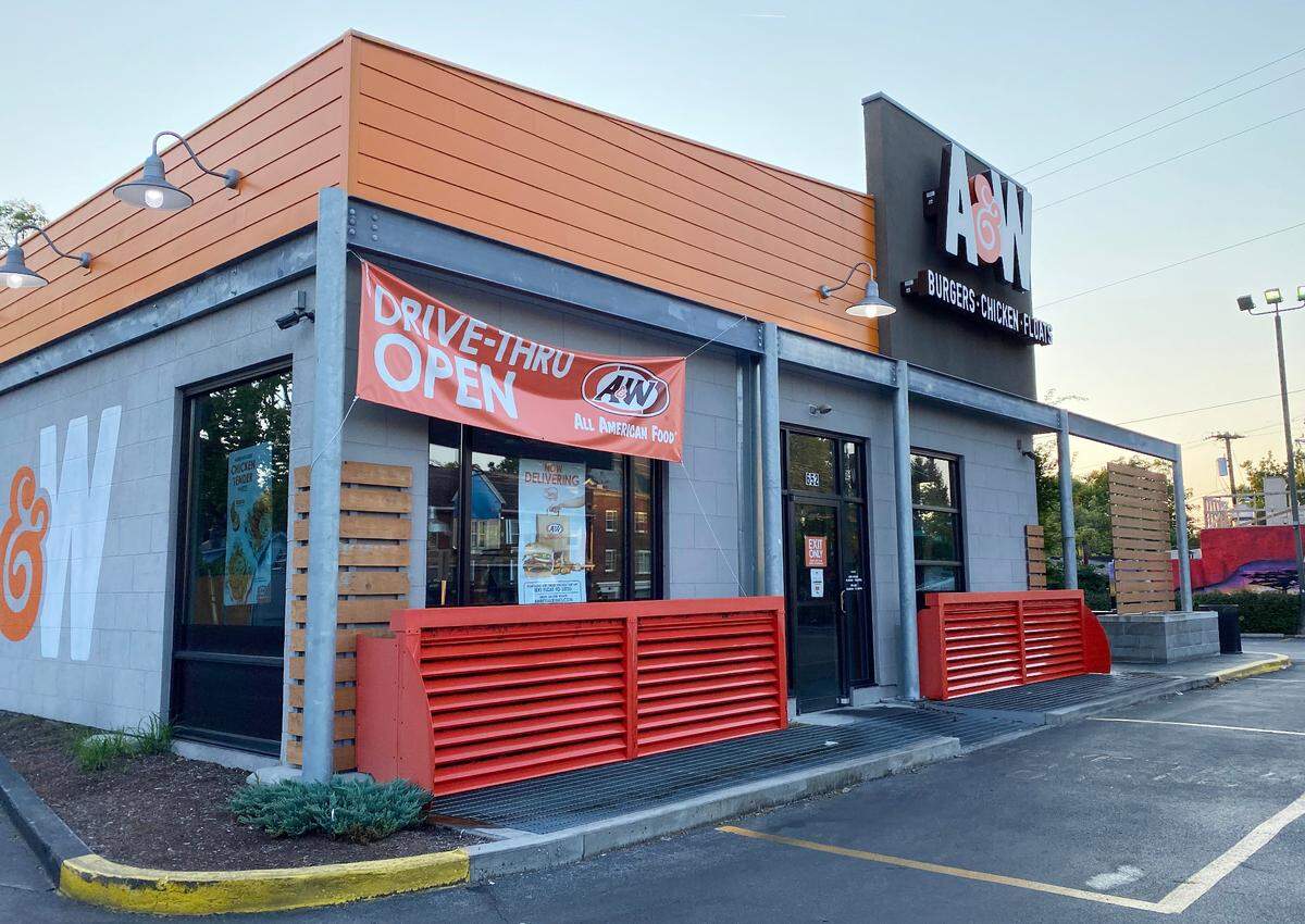 The A&W on Lexington’s Main Street closed at the end of September 2020 because its lease expired, not because of the pandemic. The restaurant was renovated in 2015 as a prototype of the stand-alone updated A&W’s and was the flagship of the 100-year-old burger chain.
