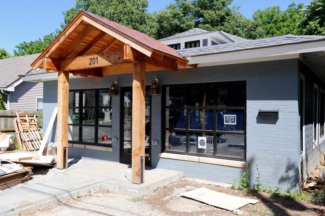Construction of Kenwick Table, a new coffee shop on Lexington’s Owsley Avenue, June 23, 2021.