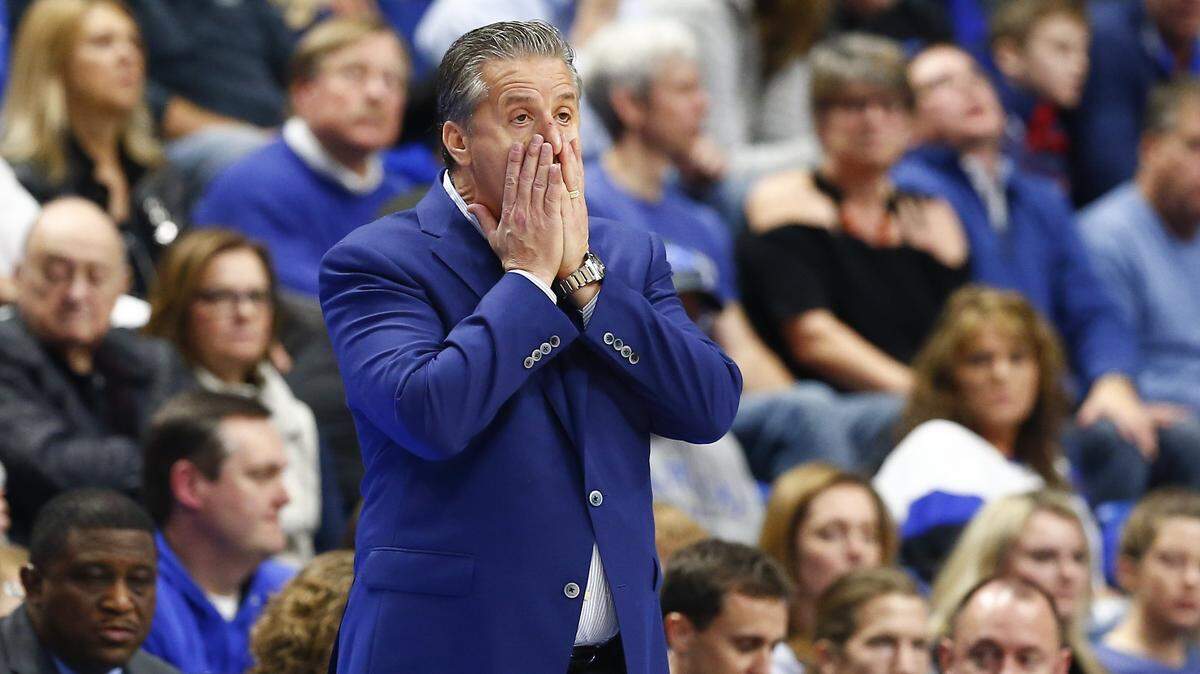Kentucky Coach John Calipari took in the action as the Wildcats played Tennessee State in Rupp Arena on Friday night.