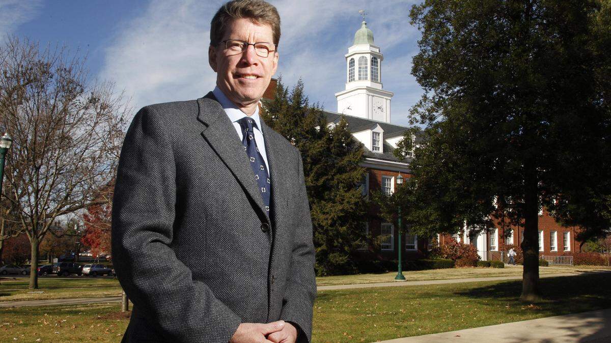 Transylvania University President Owen Williams on the campus in 2011. He is leaving the position at the end of this school year.