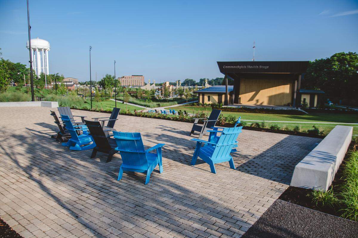 The new CommonSpirit Health Stage amphitheater has a seating area called The Perch. One thing patrons will need to remember: You can’t bring in your own chairs.