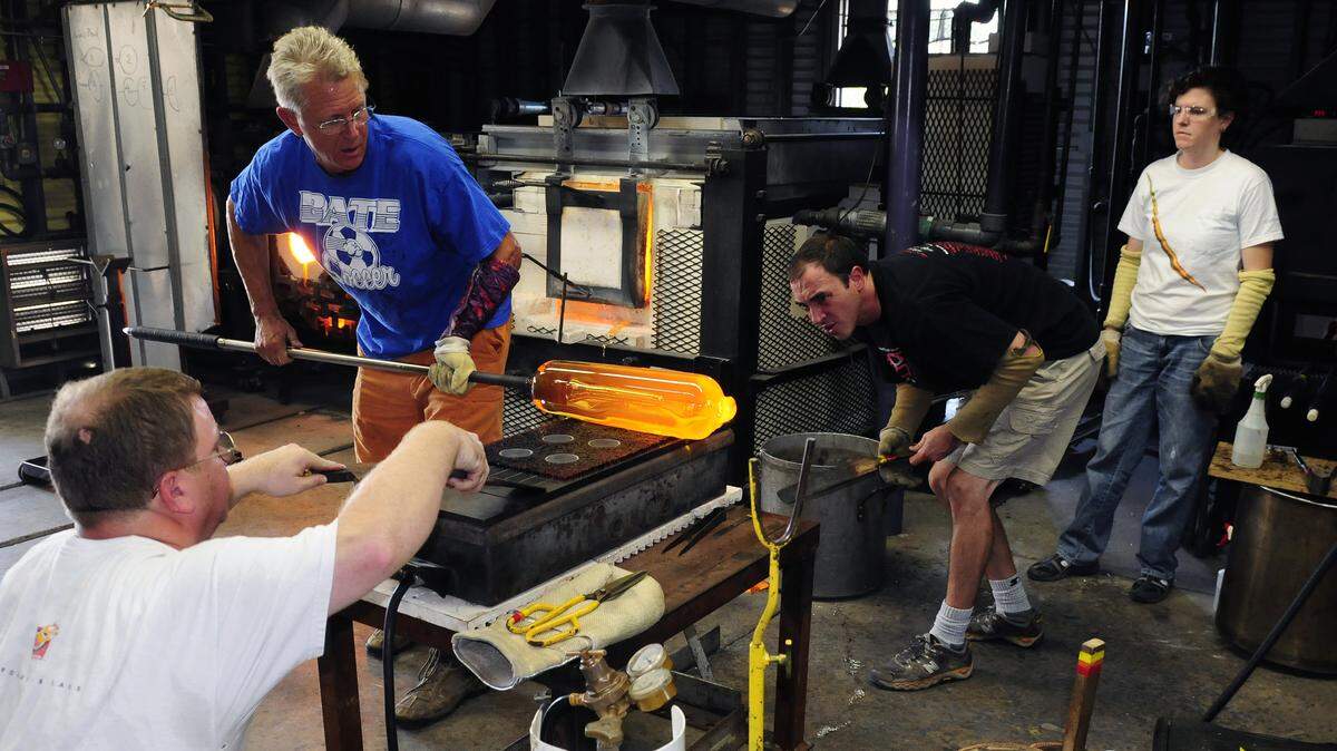 Stephen Rolfe Powell, an internationally-known artist and Centre College professor, works in his studio in a file photo.