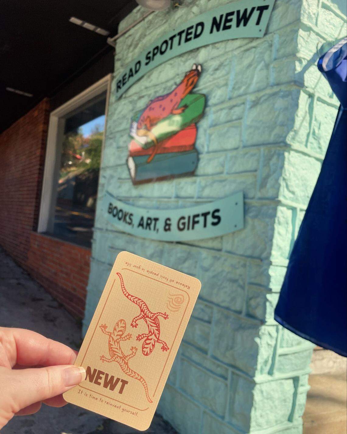 ”The Appalachian Spirit,” a 60-card deck that pays tribute to Appalachian life includes a card on a newt, a type of salamander commonly found in the mountains and the bookstore in Hazard.