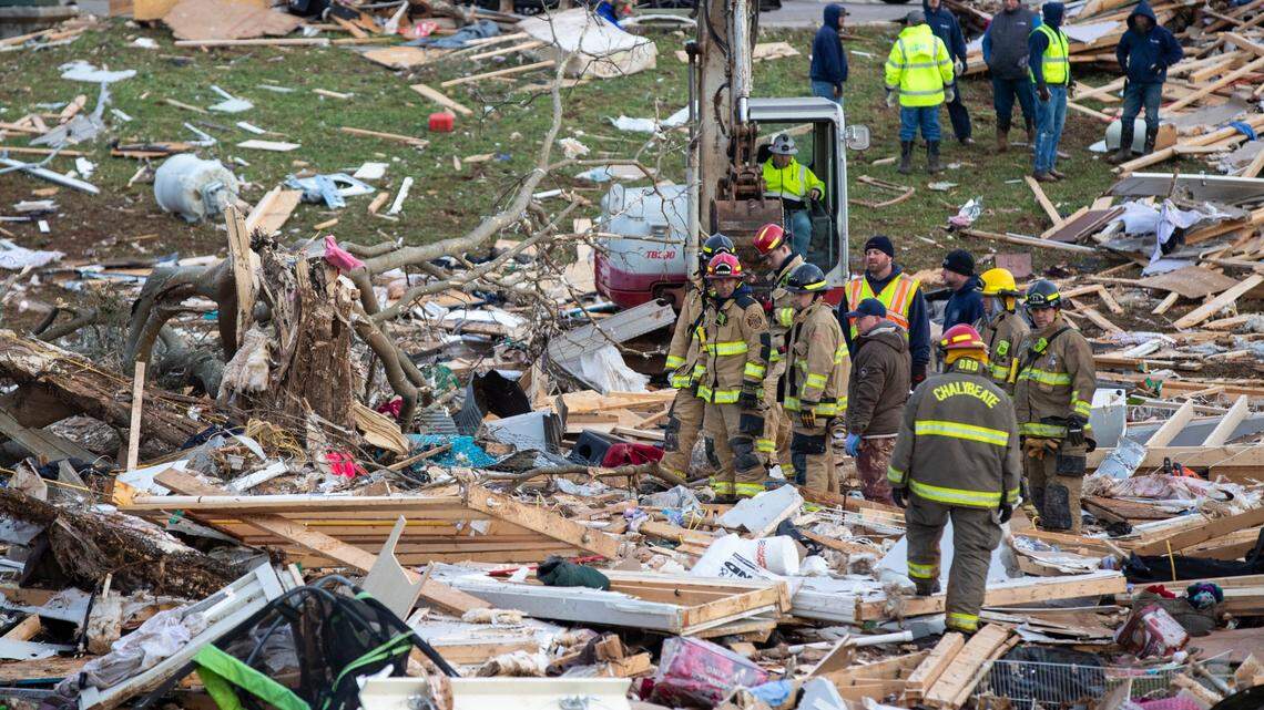 Multiple Central Kentucky first responders are helping with tornado recovery efforts