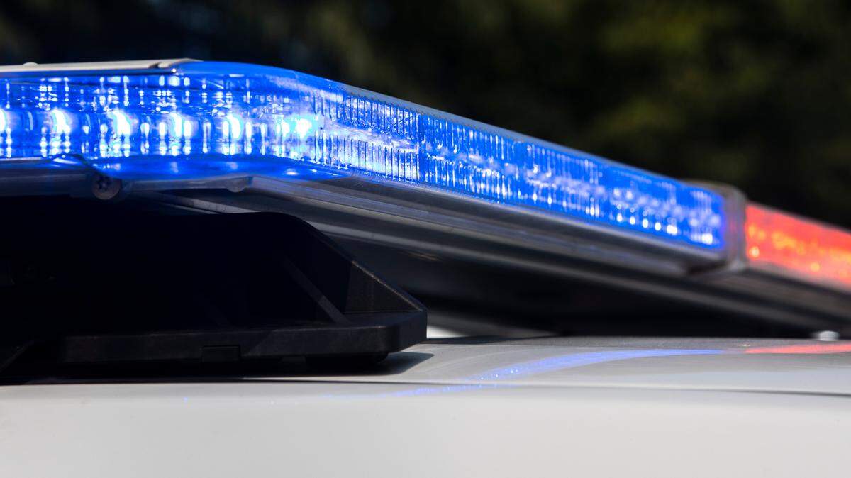 Blue police lights. 