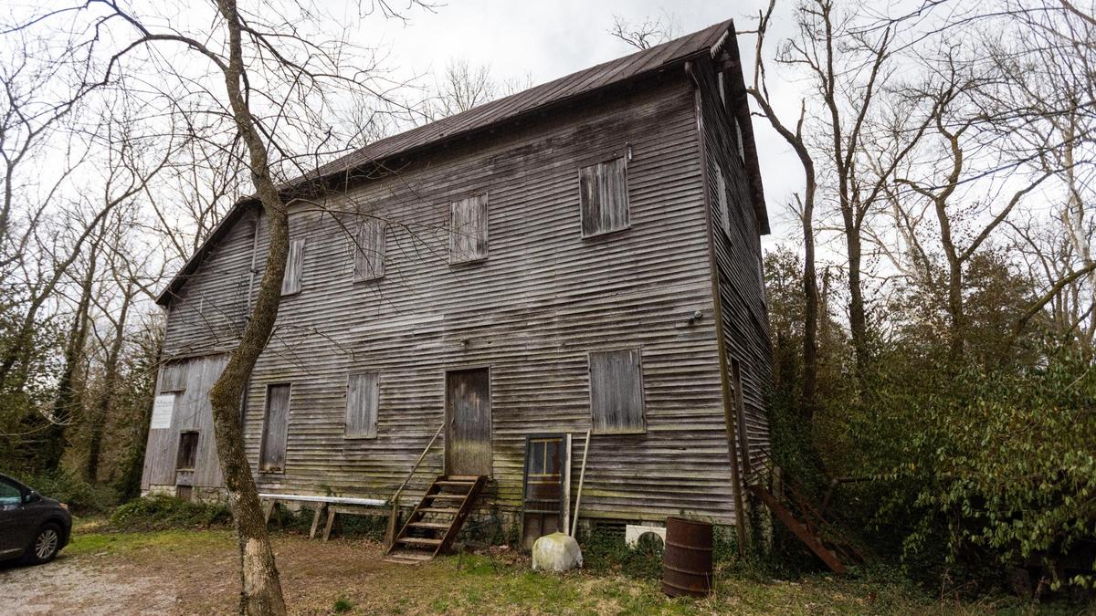 The proposed site of a new distillery at a historic mill in Woodford County, March 25, 2022.