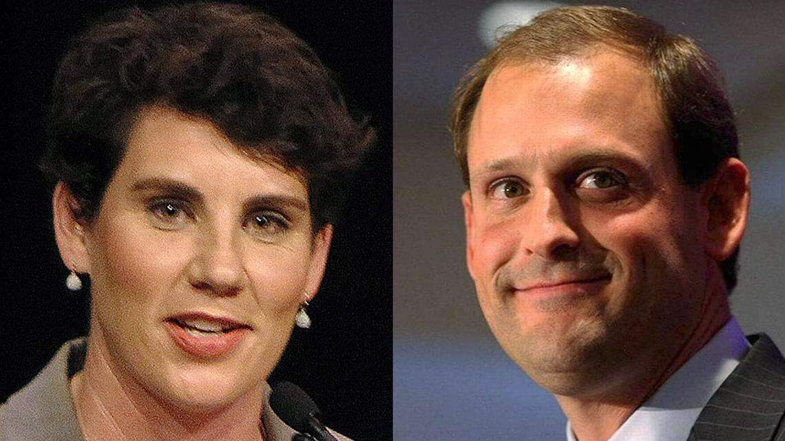 Democrat Amy McGrath and Republican Andy Barr.
