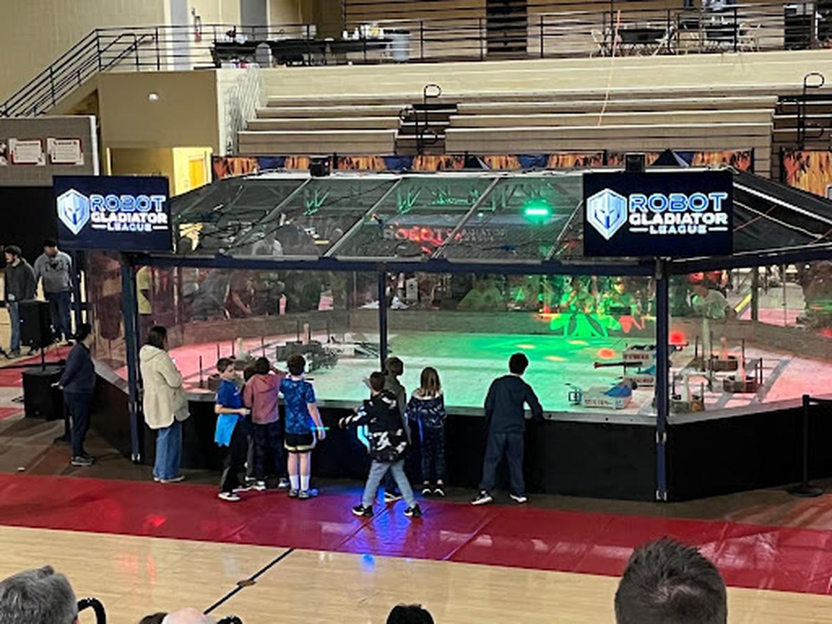 The Robot Gladiator arena as seen from the stands at Dunbar High School on Saturday, November 23rd, 2024.