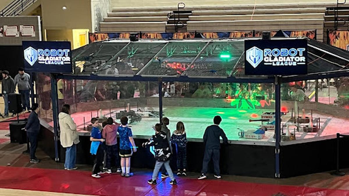 The Robot Gladiator arena as seen from the stands at Dunbar High School on Saturday, November 23rd, 2024.