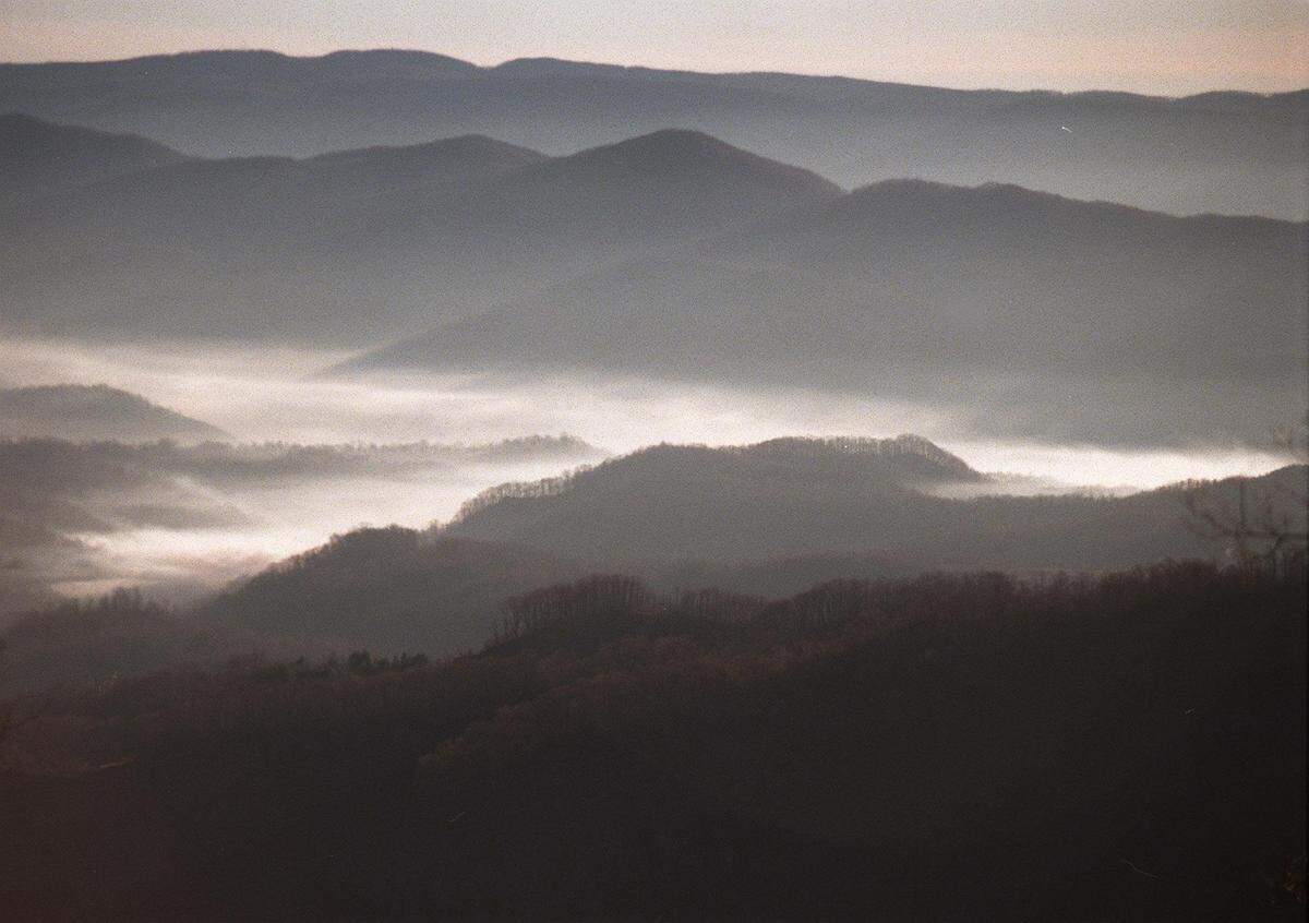 Overlooking Black Mountain into Virginia, Harlan Co., Ky., December 16, 1998.  