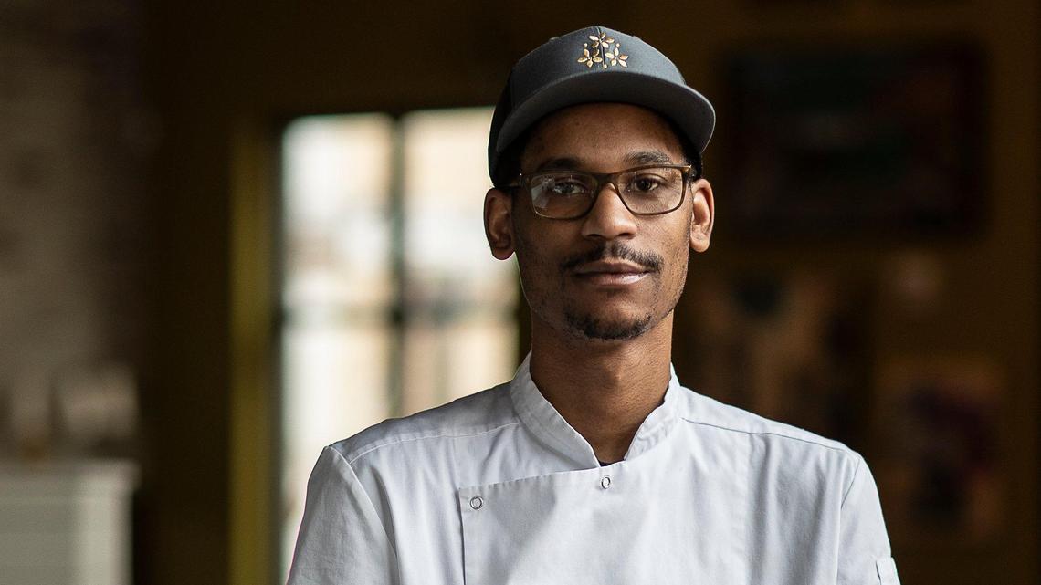 Lawrence Weeks, former Honeywood executive chef, poses for a portrait in the restaurant in Lexington, Ky., Thursday, Jan. 2, 2020. Weeks is now the chef of a Louisville restaurant recently recognized by The New York Times.