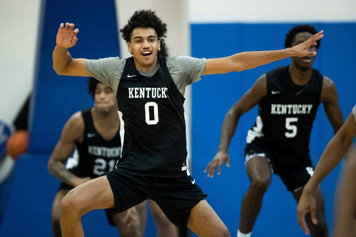 Kentucky’s Jacob Toppin averaged 5.1 points and 3.9 rebounds as a freshman at Rhode Island last season.