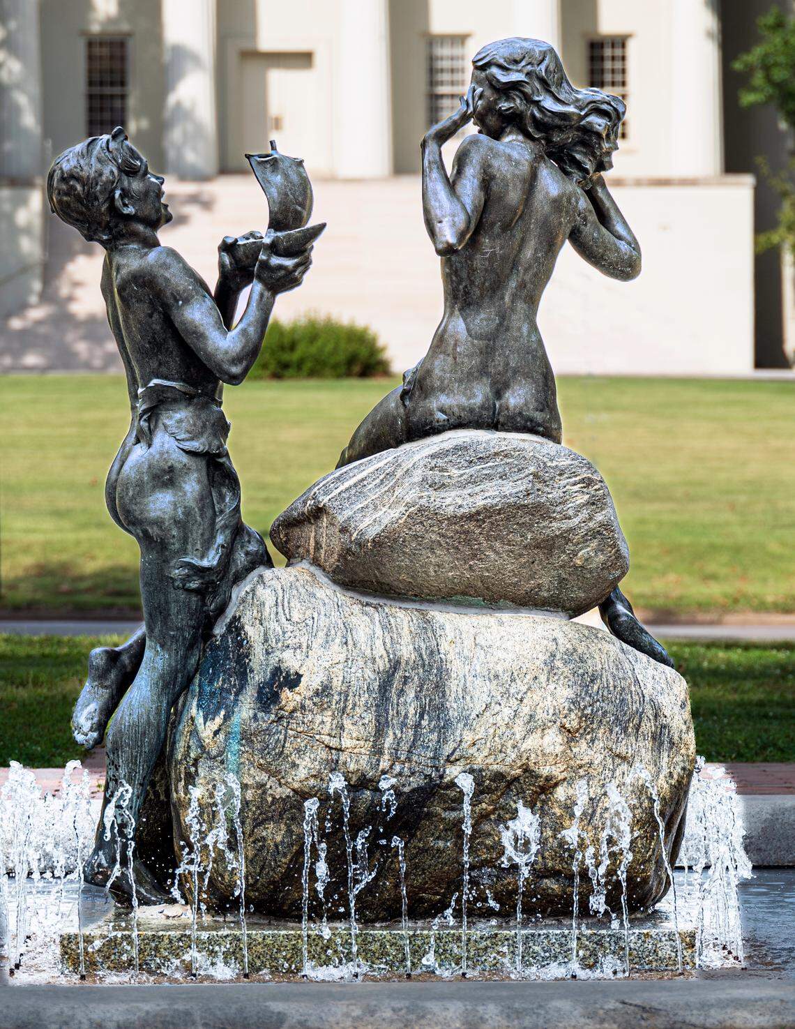 The fountain in Gratz Park was a gift to the children of Lexington from author James Lane Allen, who taught at Transylvania.