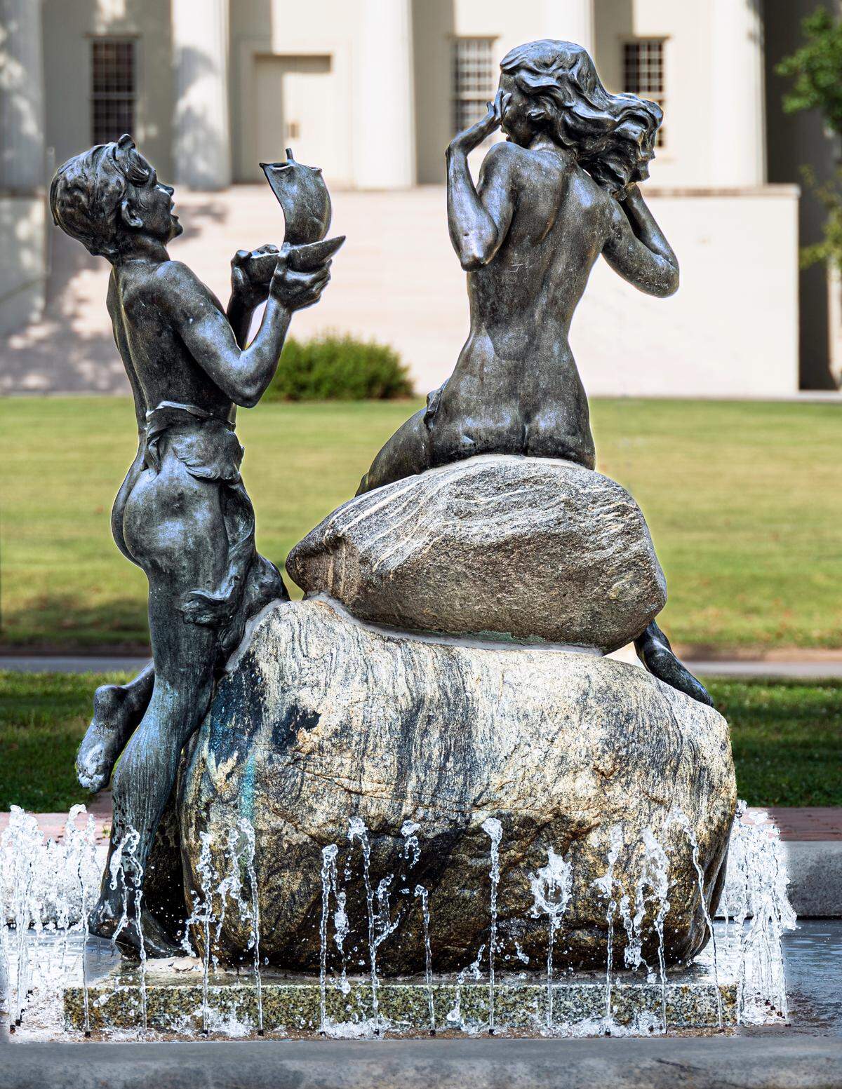The fountain in Gratz Park was a gift to the children of Lexington from author James Lane Allen, who taught at Transylvania.