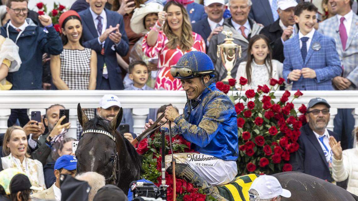 Winning Derby jockey bounced back after two recent falls. Here’s what happened.