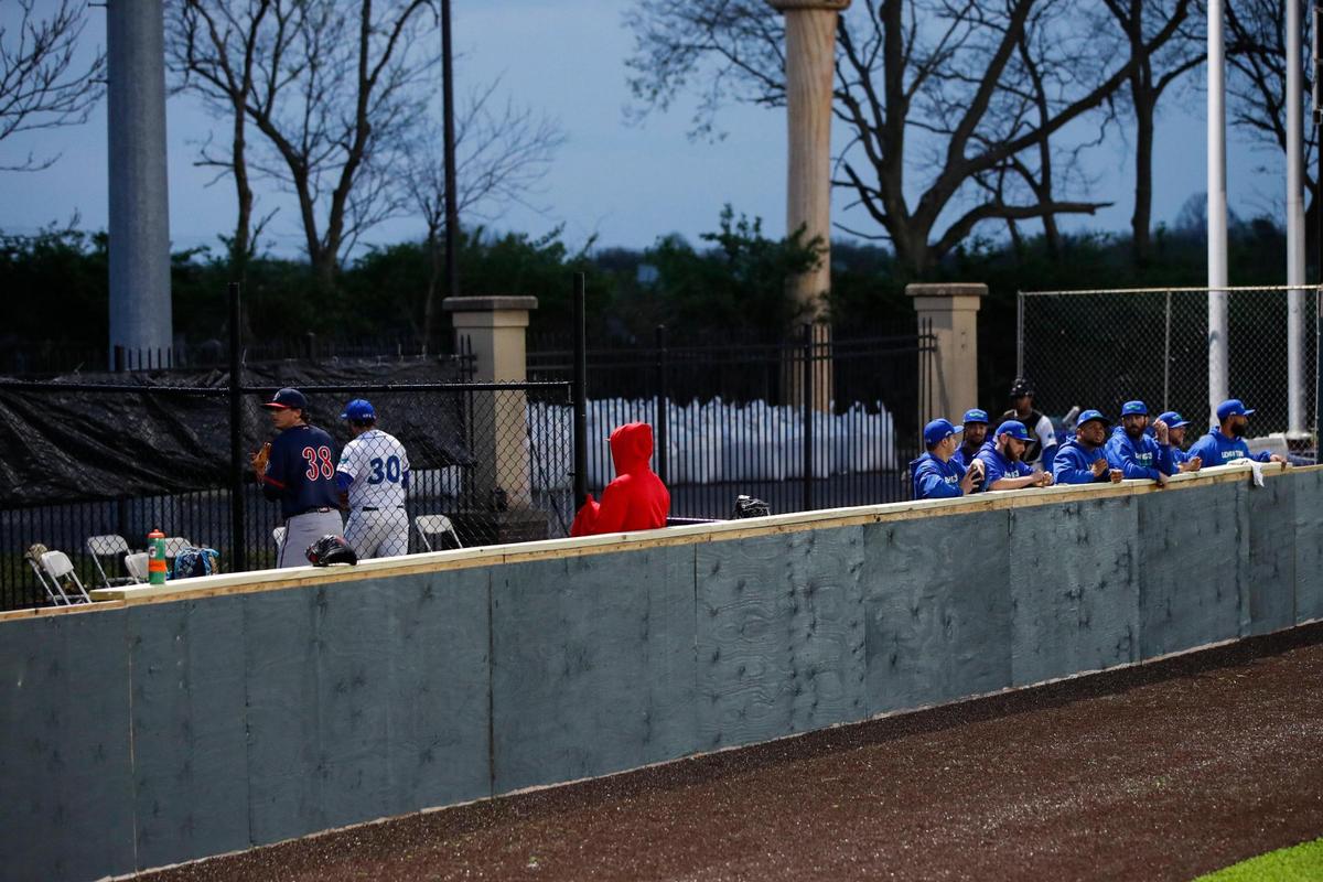 The Lexington Legends pitching staff watches Thursday’s game from the newly renovated bullpen on opening night at Wild Health Field.