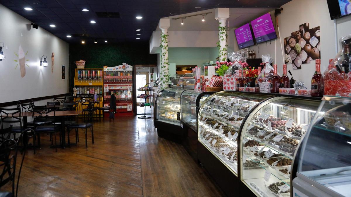Chocomania is known for their sweets, but also offers savory options such as sandwiches.