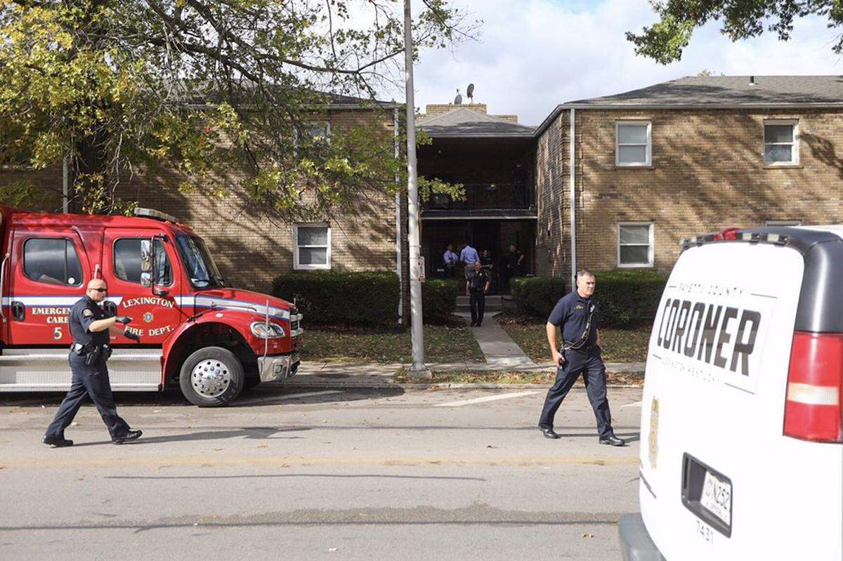 The Fayette County coroner was called to the Crystal Gardens Apartments on Alexandria Drive, where two gunshot victims were found on Oct. 16, 2019.
